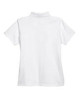 Harriton M315W Ladies' 4 oz. Polytech Polo #color_WHITE