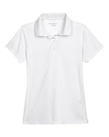 Harriton M315W Ladies' 4 oz. Polytech Polo #color_WHITE