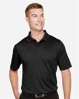 Harriton M348T Men's Tall Advantage Snag Protection Plus IL Polo #color_BLACK
