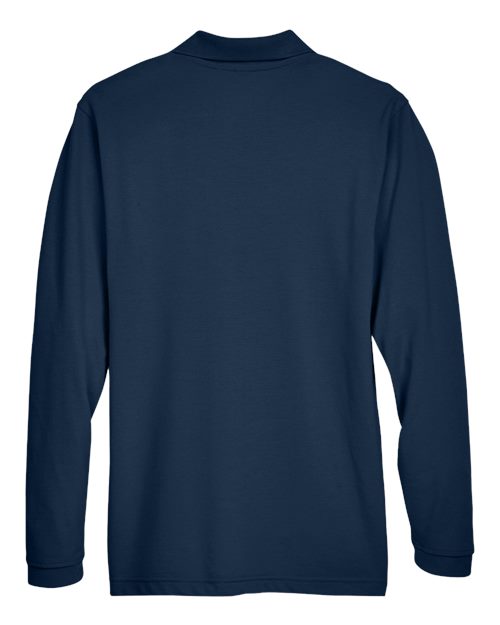 Harriton M265L Men's 5.6 oz. Easy Blend Long-Sleeve Polo #color_NAVY