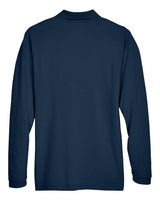 Harriton M265L Men's 5.6 oz. Easy Blend Long-Sleeve Polo #color_NAVY