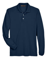 Harriton M265L Men's 5.6 oz. Easy Blend Long-Sleeve Polo #color_NAVY