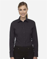 North End 78802 Ladies' Mlange Performance Shirt #color_CARBON HEATHER