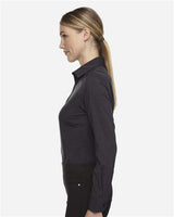 North End 78802 Ladies' Mlange Performance Shirt #color_CARBON HEATHER