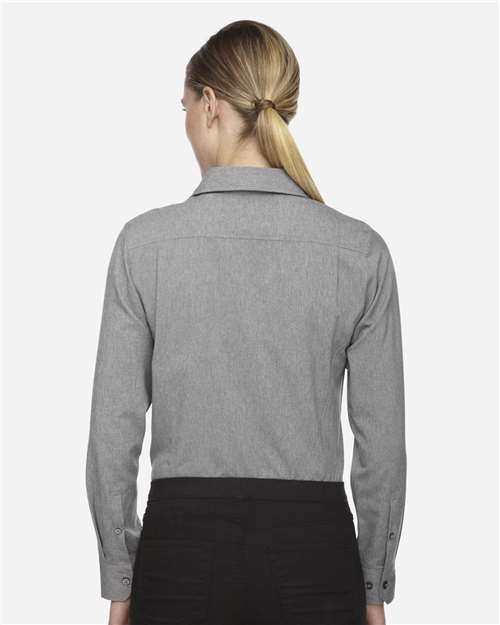North End 78802 Ladies' Mlange Performance Shirt #color_LIGHT HEATHER