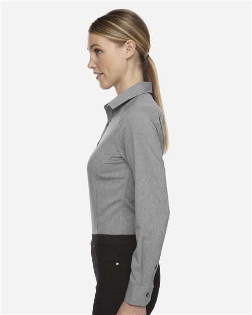 North End 78802 Ladies' Mlange Performance Shirt #color_LIGHT HEATHER