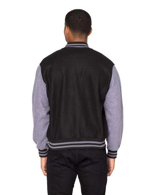 Threadfast Apparel 364J Unisex Legend Jacket #color_BLACK/ CHAR HTH
