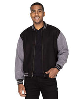 Threadfast Apparel 364J Unisex Legend Jacket #color_BLACK/ CHAR HTH