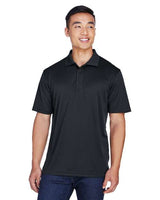 UltraClub 8405T Men's Tall Cool & Dry Sport Polo #color_BLACK