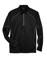 North End 88175 Adult Catalyst Performance Fleece Quarter-Zip #color_BLACK
