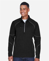 North End 88175 Adult Catalyst Performance Fleece Quarter-Zip #color_BLACK