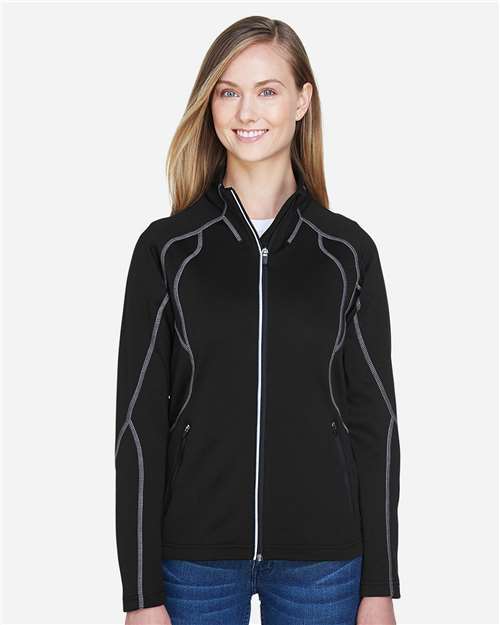 North End 78174 Ladies' Gravity Performance Fleece Jacket #color_BLACK