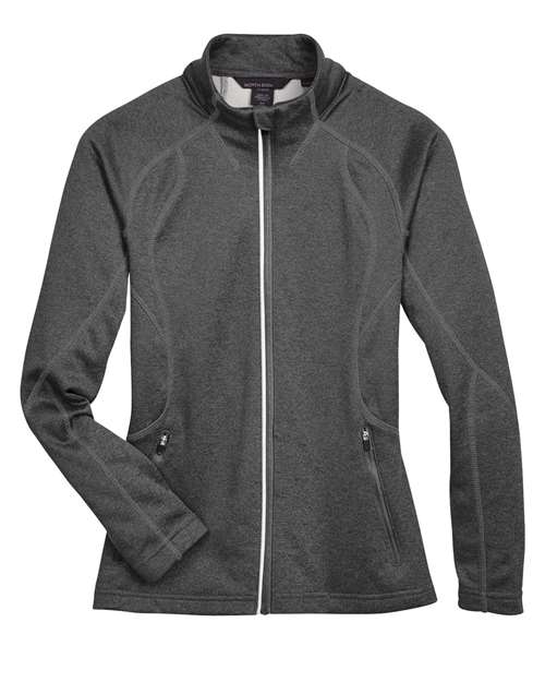 North End 78174 Ladies' Gravity Performance Fleece Jacket #color_CARBON HEATHER