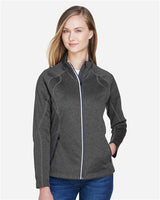 North End 78174 Ladies' Gravity Performance Fleece Jacket #color_CARBON HEATHER