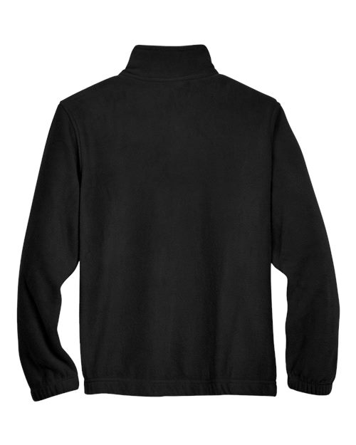 Harriton M990Y Youth 8 oz. Full-Zip Fleece #color_BLACK