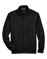 Harriton M990Y Youth 8 oz. Full-Zip Fleece #color_BLACK