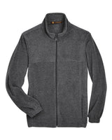Harriton M990Y Youth 8 oz. Full-Zip Fleece #color_CHARCOAL