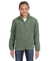 Harriton M990Y Youth 8 oz. Full-Zip Fleece #color_DILL