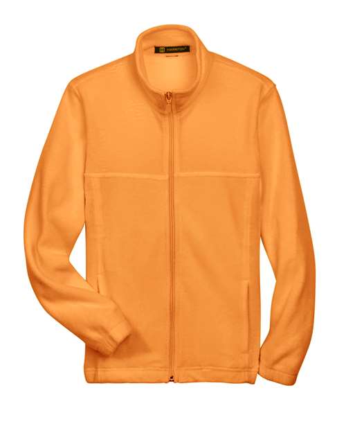 Harriton M990Y Youth 8 oz. Full-Zip Fleece #color_SAFETY ORANGE