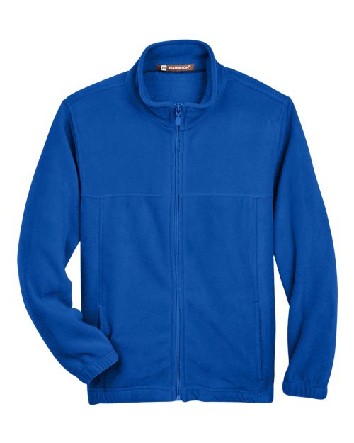 Harriton M990Y Youth 8 oz. Full-Zip Fleece #color_TRUE ROYAL