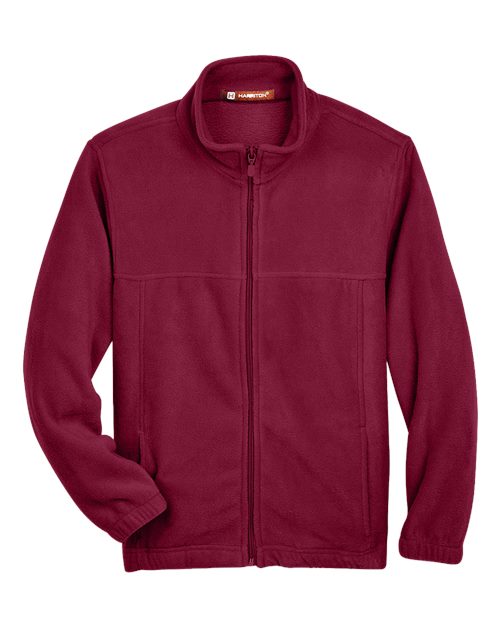 Harriton M990Y Youth 8 oz. Full-Zip Fleece #color_WINE