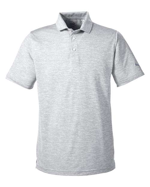 Puma Golf 596801 Men's Icon Heather Polo #color_BRIGHT WHITE