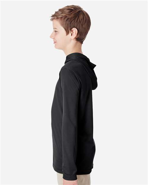 Team 365 TT41Y Youth Zone Performance Hoodie #color_BLACK