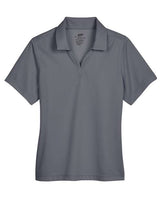 UltraClub UC102W Ladies' Cavalry Twill Performance Polo #color_CHARCOAL/ NAVY