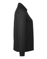 Harriton M348LW Ladies' Advantage Snag Protection Plus IL Long Sleeve Polo #color_BLACK