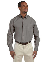 Harriton M510 Men's 3.1 oz. Essential Poplin #color_DARK GREY
