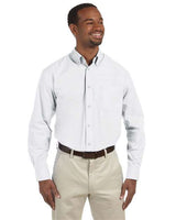 Harriton M510 Men's 3.1 oz. Essential Poplin #color_WHITE