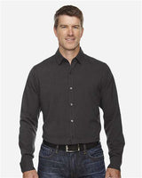 North End 88802 Men's Mlange Performance Shirt #color_CARBON HEATHER