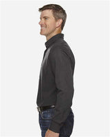 North End 88802 Men's Mlange Performance Shirt #color_CARBON HEATHER