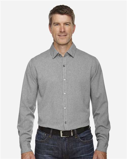 North End 88802 Men's Mlange Performance Shirt #color_LIGHT HEATHER