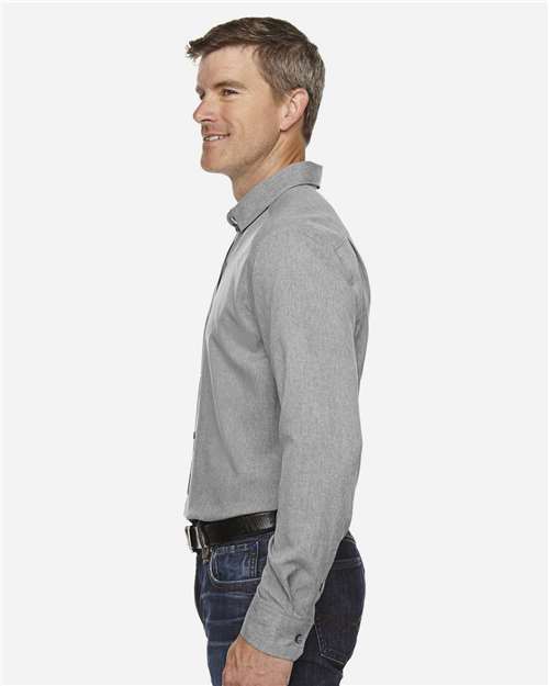 North End 88802 Men's Mlange Performance Shirt #color_LIGHT HEATHER