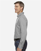North End 88802 Men's Mlange Performance Shirt #color_LIGHT HEATHER