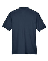 Harriton M265P Men's 5.6 oz. Easy Blend Polo withPocket #color_NAVY