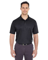 UltraClub 8210T Men's Tall Cool & Dry Mesh Piqu Polo #color_BLACK