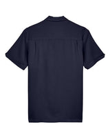 Harriton M575 Men's Two-Tone Bahama Cord Camp Shirt #color_NAVY/ CREME