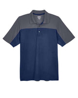 Core 365 CE101 Men's Balance Colorblock Performance Piqu Polo #color_CLASSC NVY/ CRBN