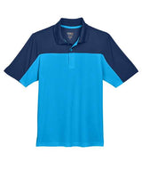 Core 365 CE101 Men's Balance Colorblock Performance Piqu Polo #color_ELC BLU/ CL NVY