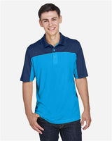 Core 365 CE101 Men's Balance Colorblock Performance Piqu Polo #color_ELC BLU/ CL NVY