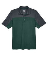 Core 365 CE101 Men's Balance Colorblock Performance Piqu Polo #color_FOREST/ CARBON