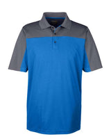 Core 365 CE101 Men's Balance Colorblock Performance Piqu Polo #color_TRU ROYAL/ CRBN