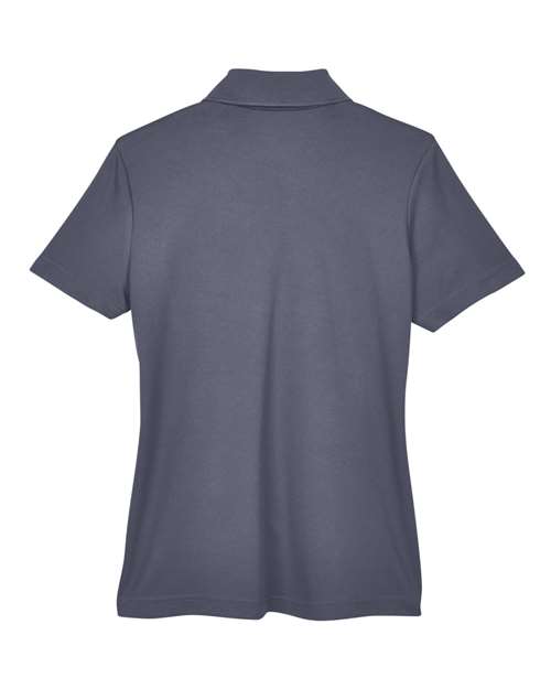Core 365 CE101W Ladies' Balance Colorblock Performance Piqu Polo #color_BLACK/ CARBON