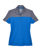 Core 365 CE101W Ladies' Balance Colorblock Performance Piqu Polo #color_TRU ROYAL/ CRBN