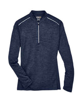 Core 365 CE401W Ladies' Kinetic Performance Quarter-Zip #color_CLASSC NVY/ CRBN