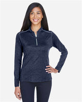 Core 365 CE401W Ladies' Kinetic Performance Quarter-Zip #color_CLASSC NVY/ CRBN