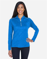 Core 365 CE401W Ladies' Kinetic Performance Quarter-Zip #color_TRU ROYAL/ CRBN