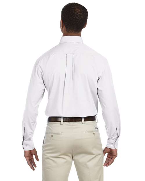 Harriton M510T Men's Tall 3.1 oz. Essential Poplin #color_WHITE